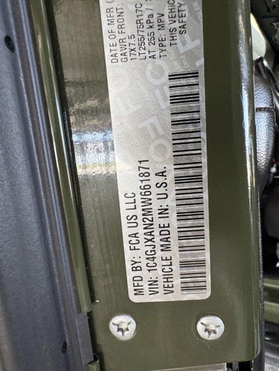 2021 Jeep Wrangler Willys