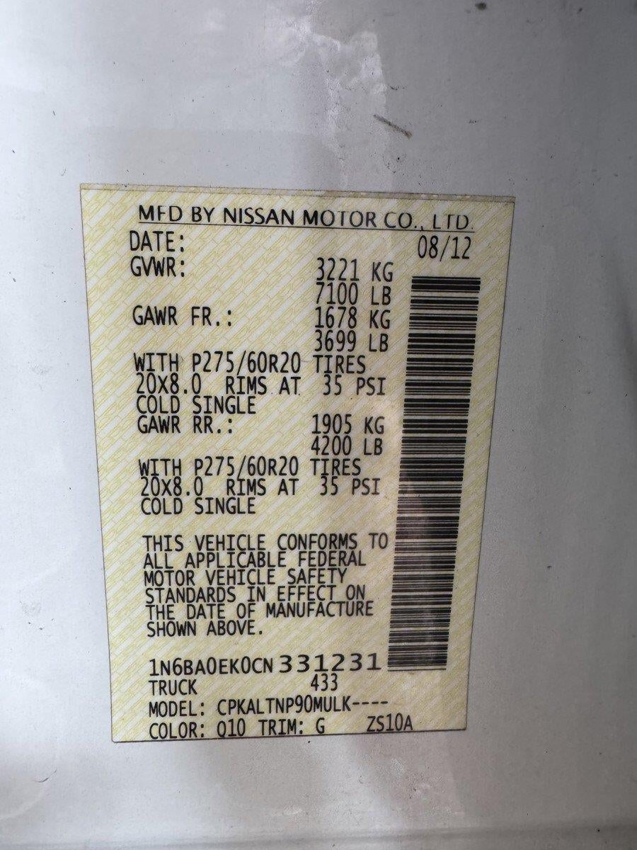 2012 Nissan Titan SV