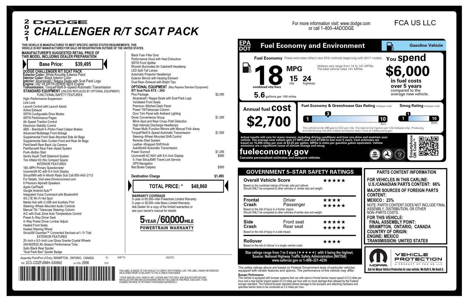 2021 Dodge Challenger R/T Scat Pack