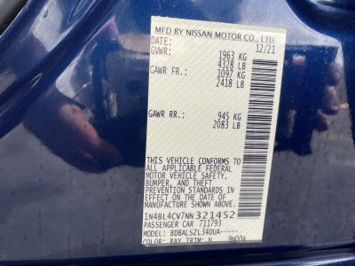 2022 Nissan Altima 2.5 SR