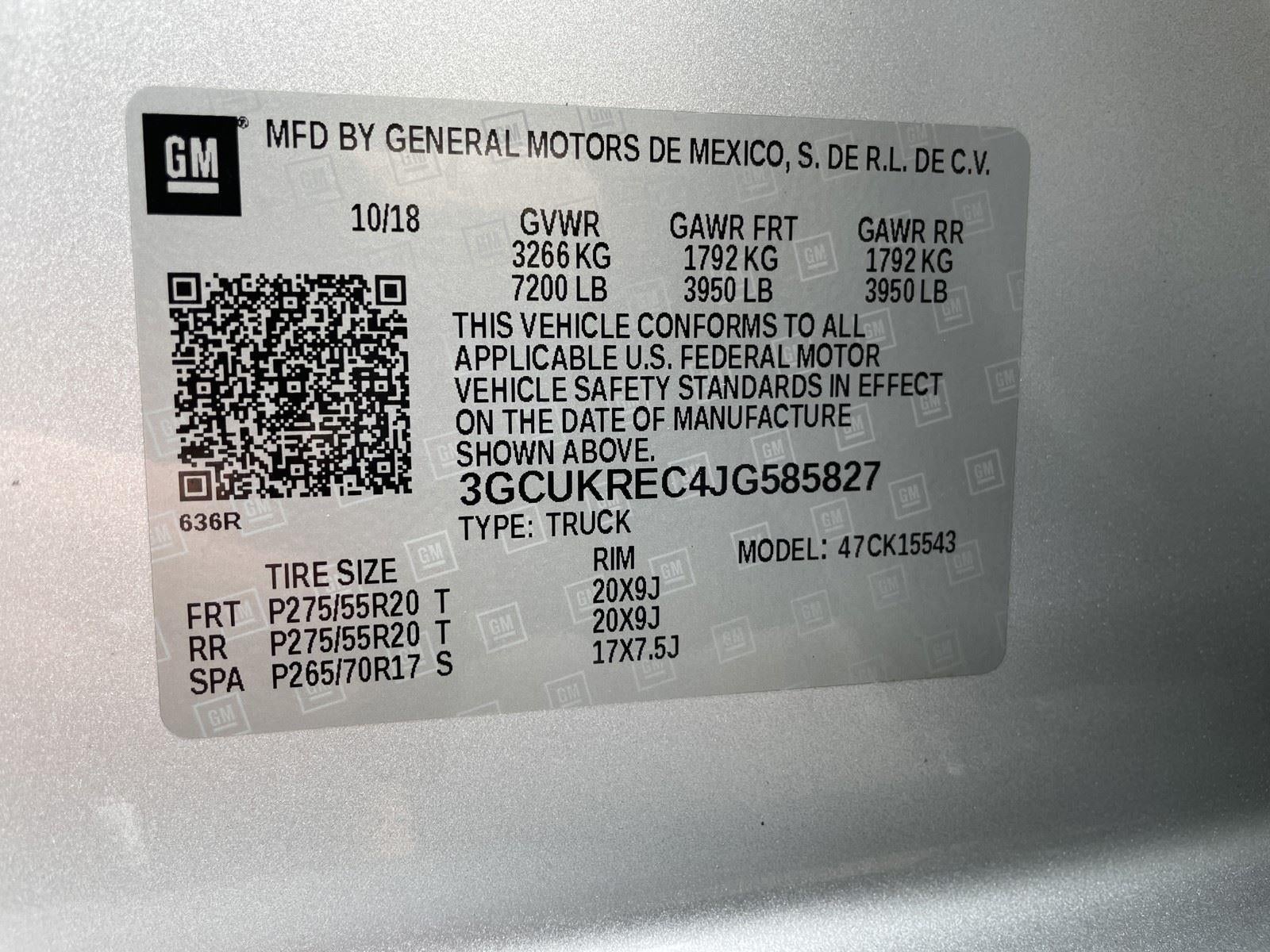 2018 Chevrolet Silverado 1500 LT