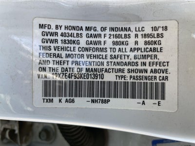 2019 Honda Insight Touring