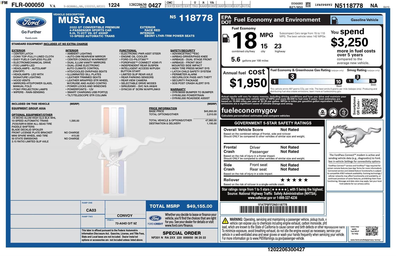 2022 Ford Mustang GT Premium