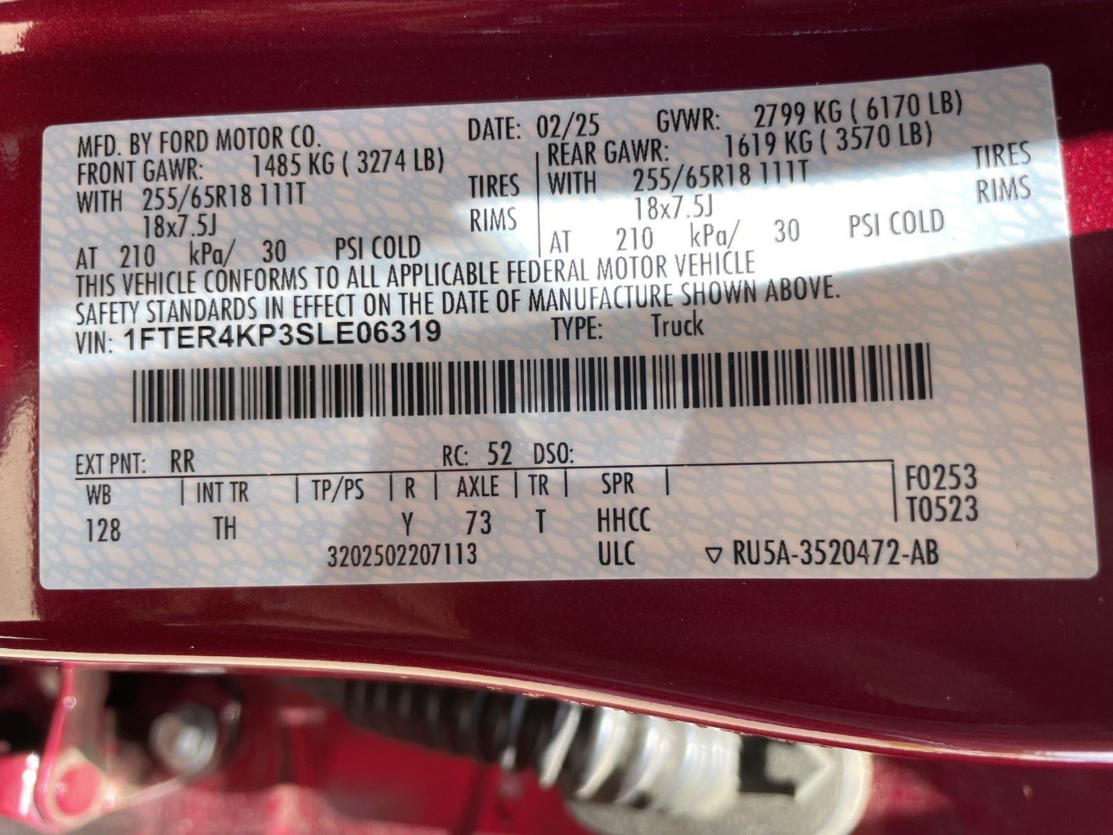 2025 Ford Ranger LARIAT