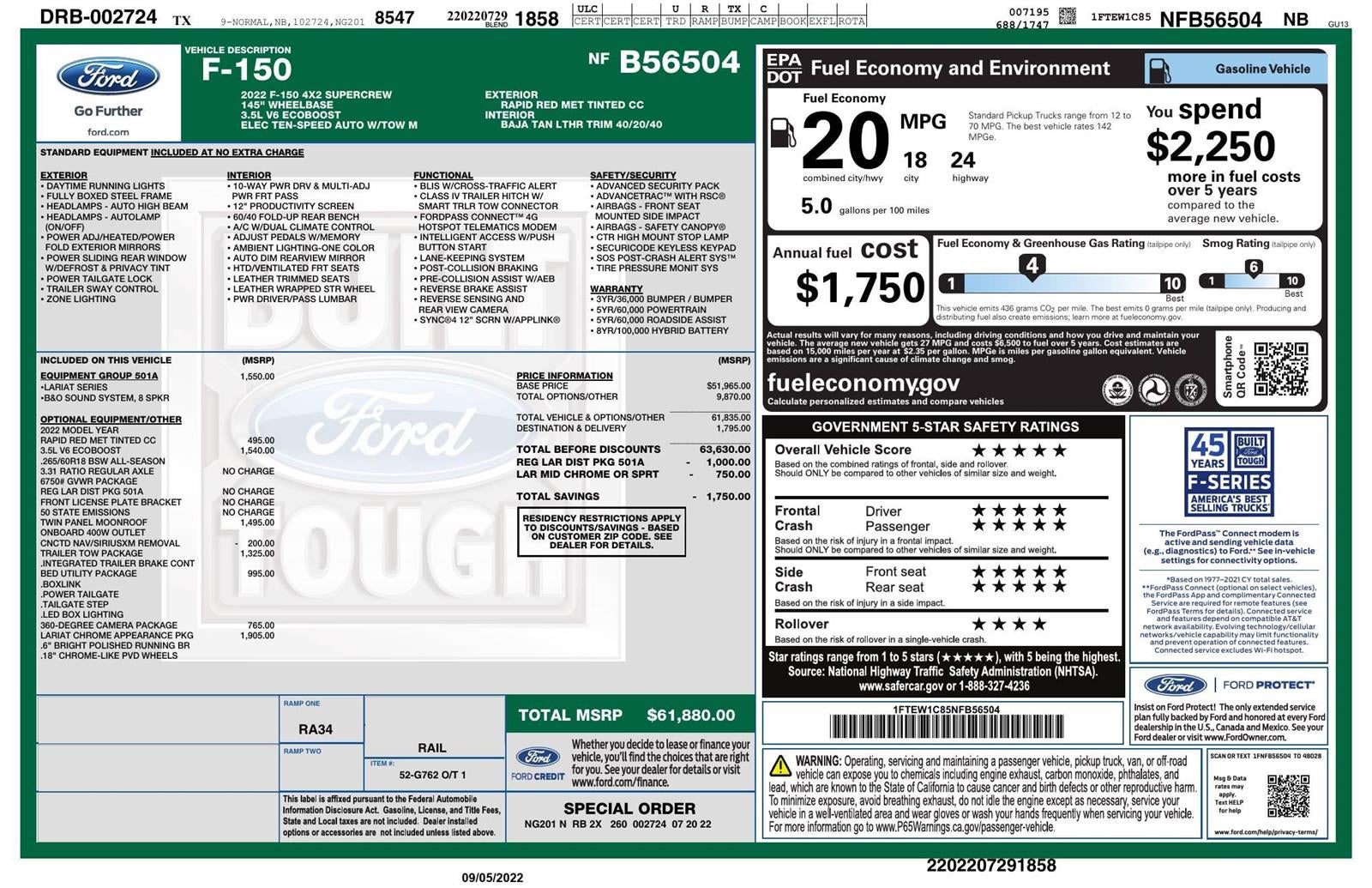 2022 Ford F-150 LARIAT