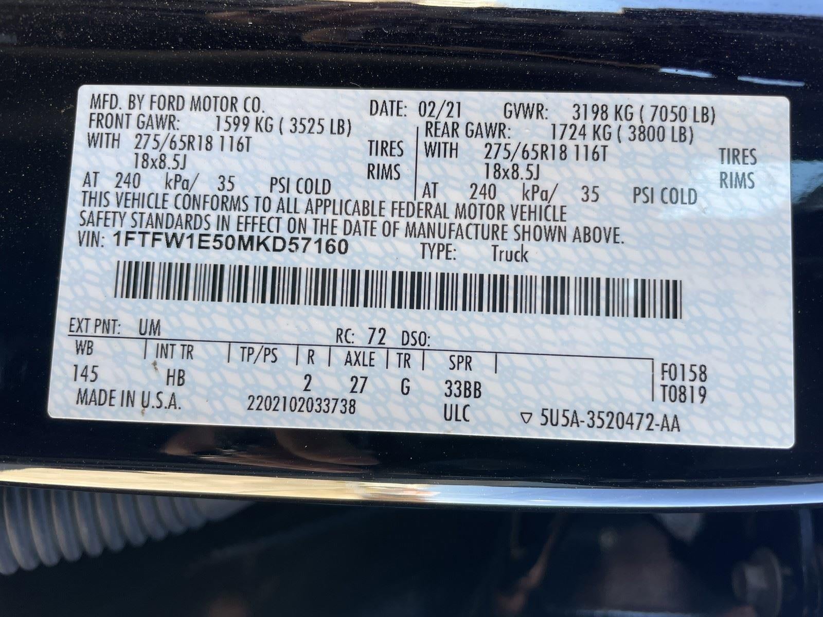 2021 Ford F-150 LARIAT