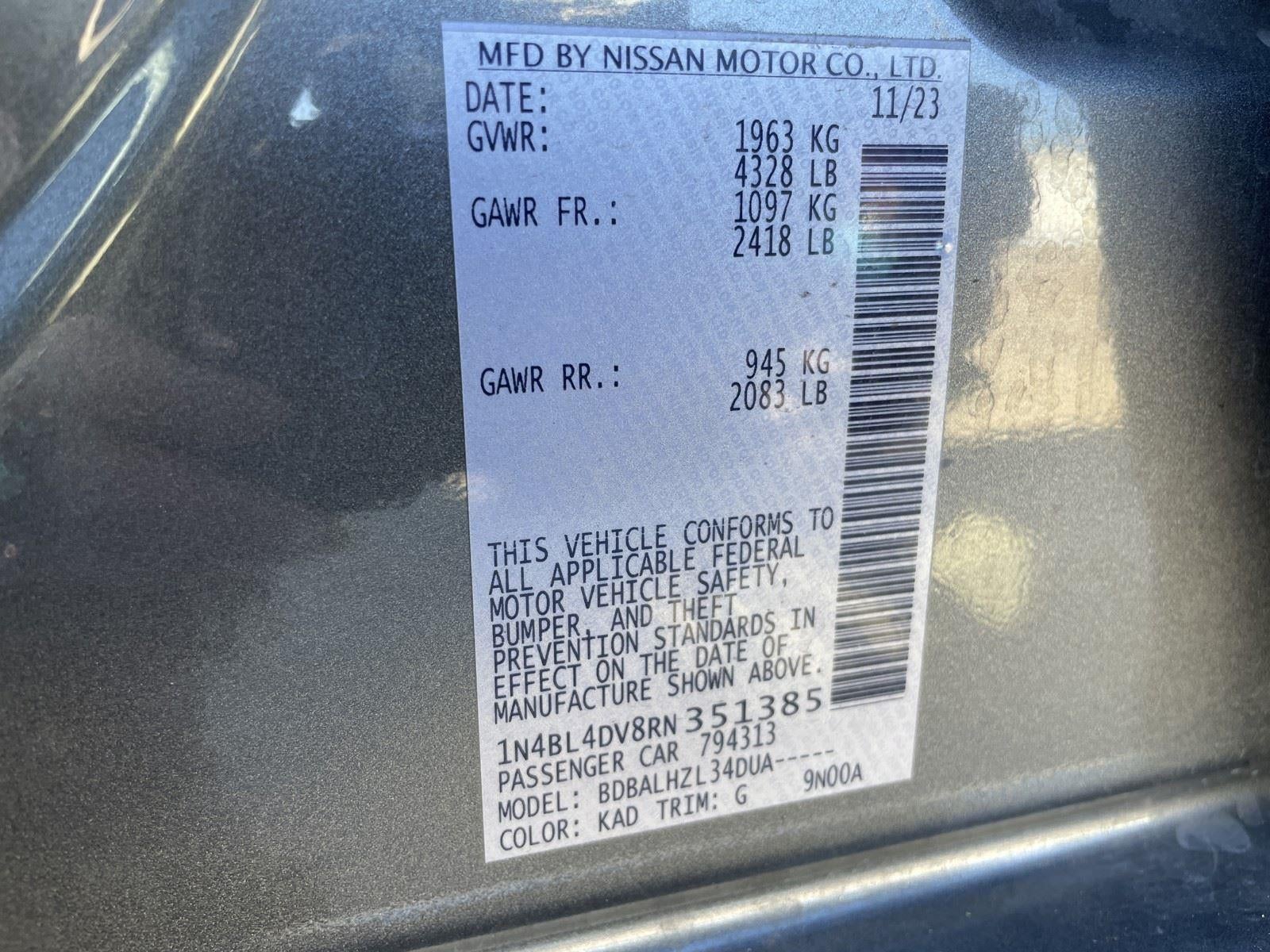 2024 Nissan Altima 2.5 SV