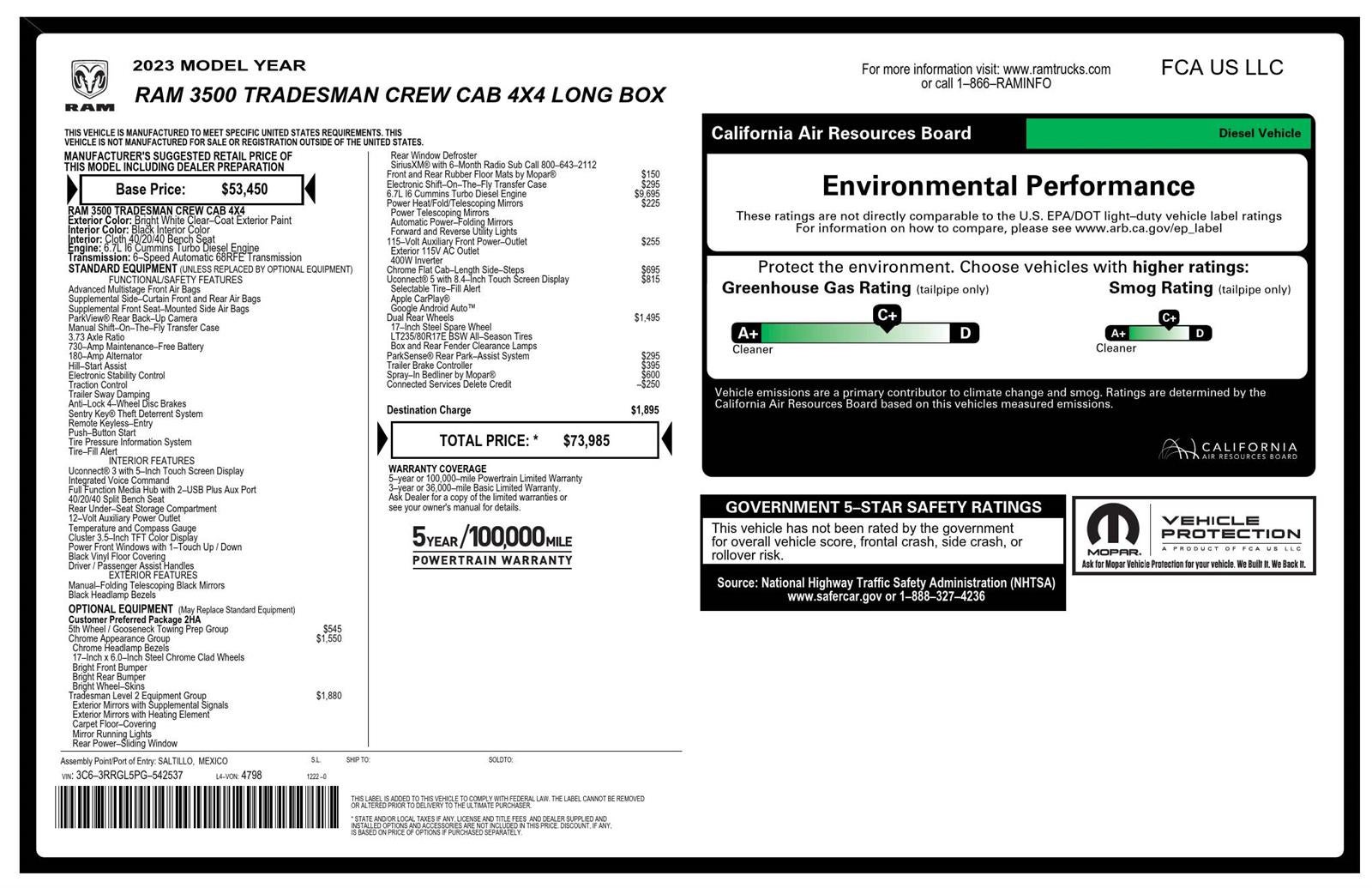 2023 RAM 3500 Tradesman
