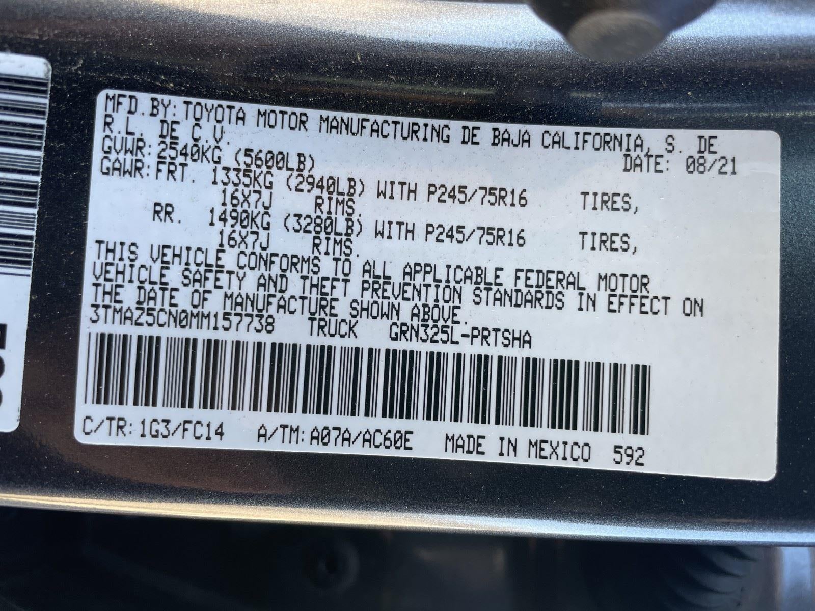 2021 Toyota Tacoma SR5