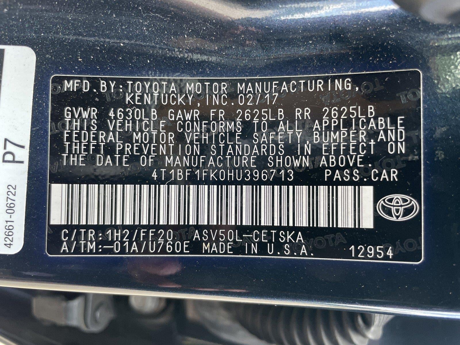 2017 Toyota Camry XSE