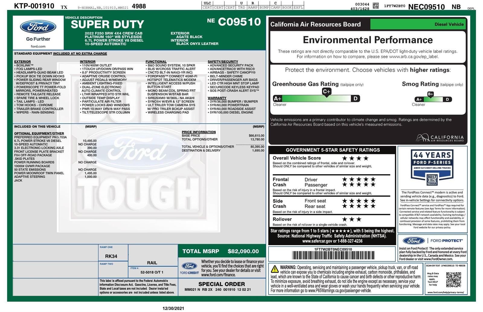 2022 Ford Super Duty F-250 SRW Platinum