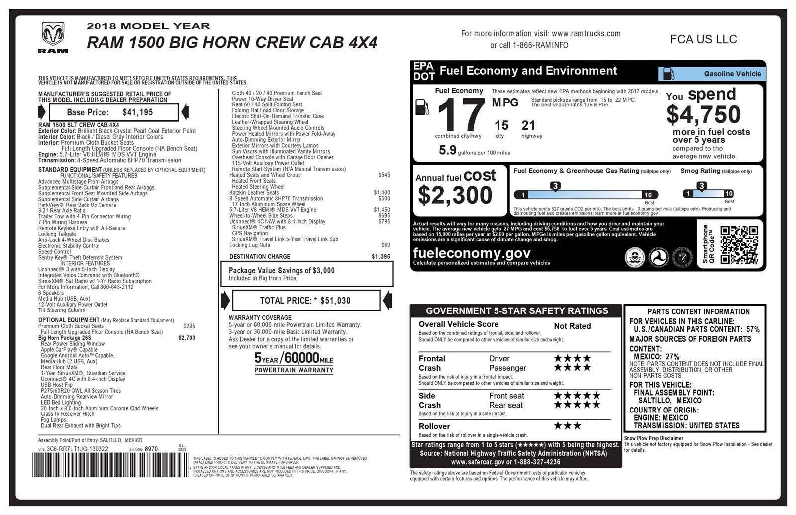 2018 RAM 1500 Big Horn