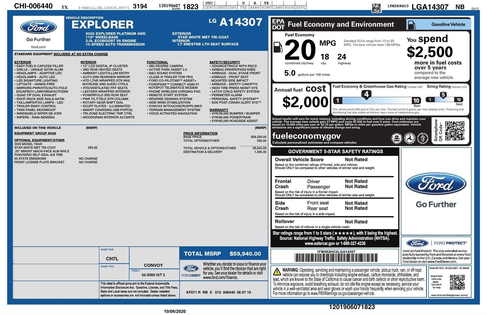 2020 Ford Explorer Platinum